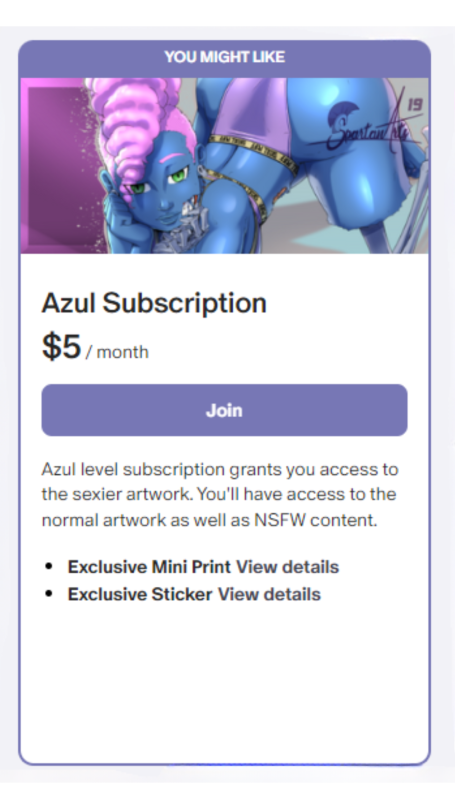 Azul Patreon Subscription Membership